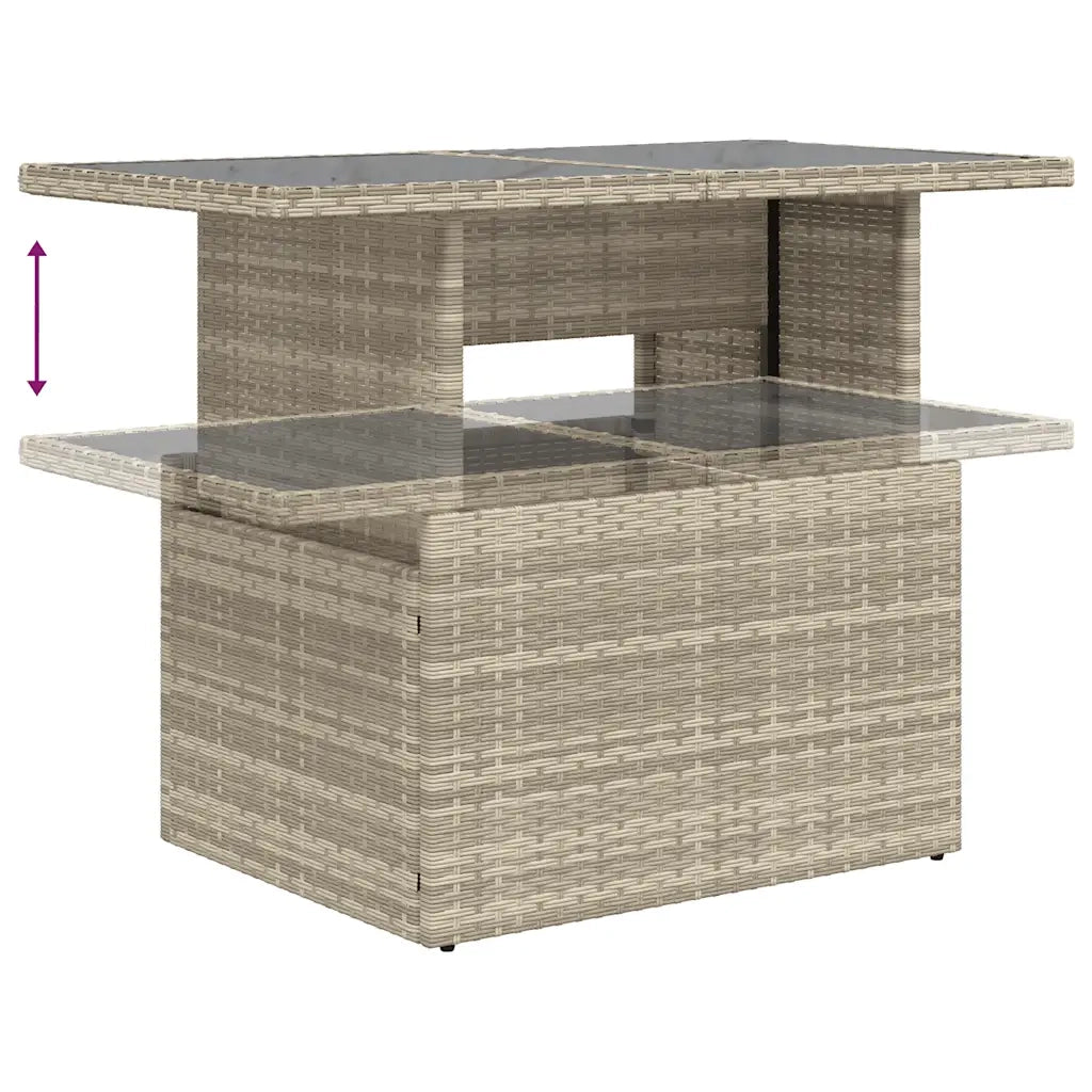 Set Divano da Giardino 6pz con Cuscini Grigio Chiaro Polyrattan 3327772