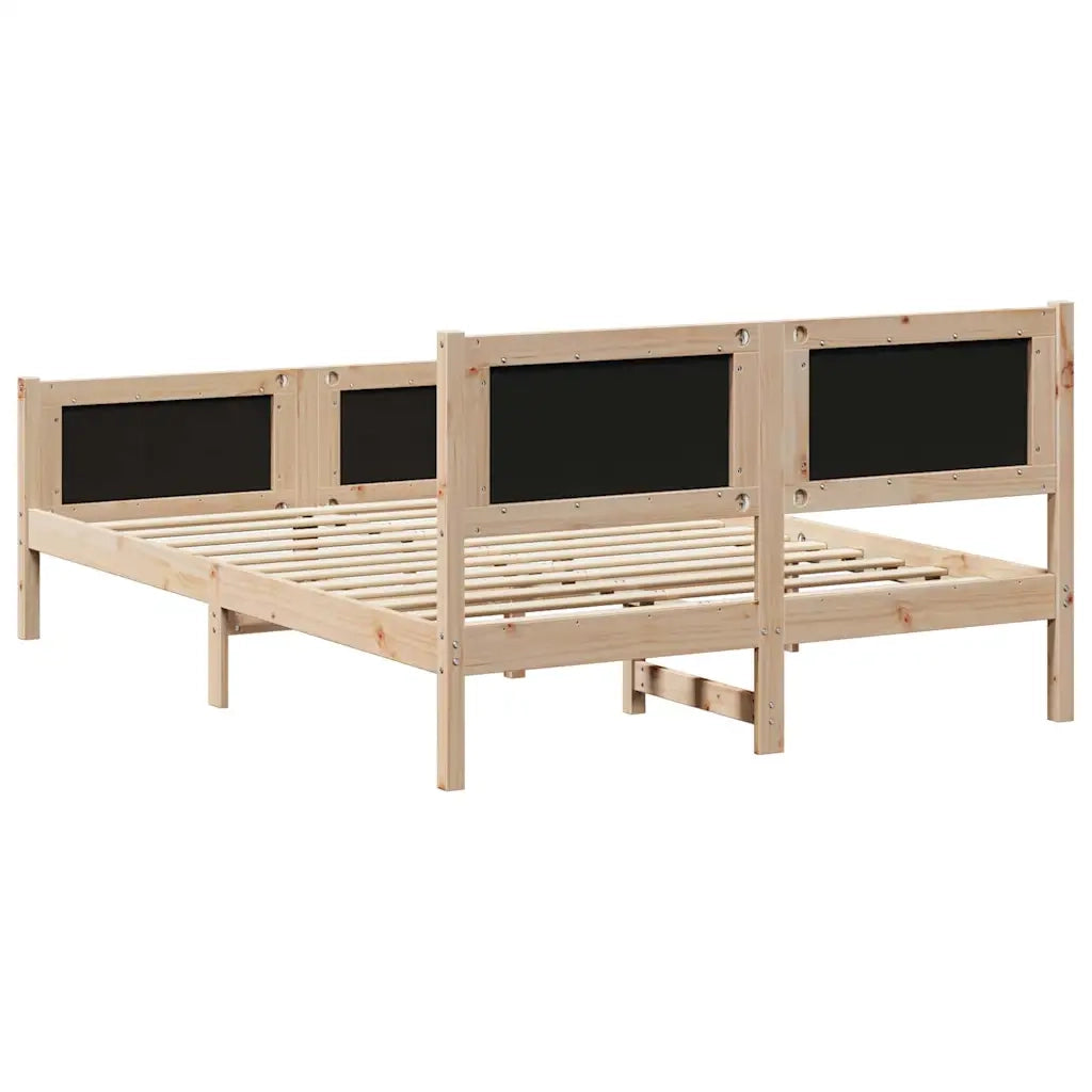 Struttura del Letto Marrone e grigio chiaro 140 x 190 cm