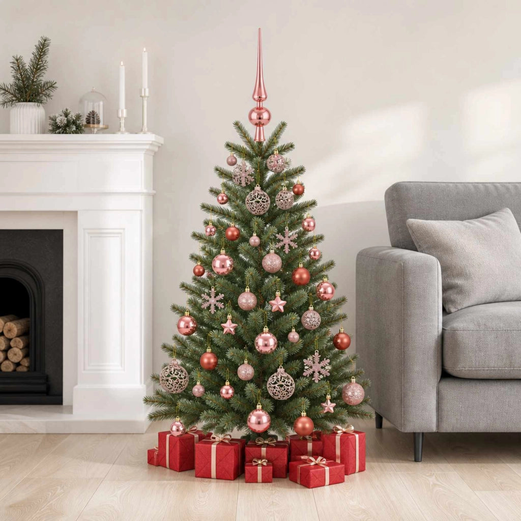Set di Palline di Natale 111 pz Rosa antico 6 cm Polistirolo 42050594