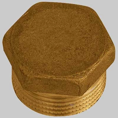 TAPPO MASCHIO ESAGONALE OTTONE GIALLO  3/8     MADE IN ITALY