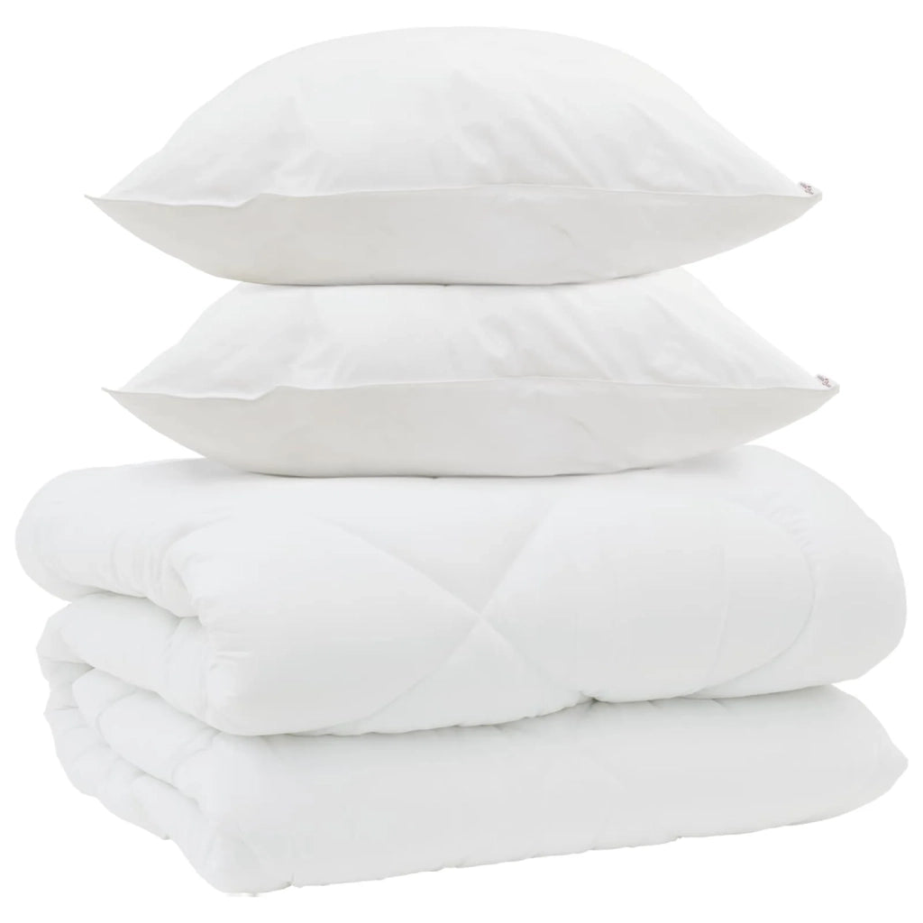 Duvet Invernale con cuscino 3 pcs Bianco Microfibra 3377860