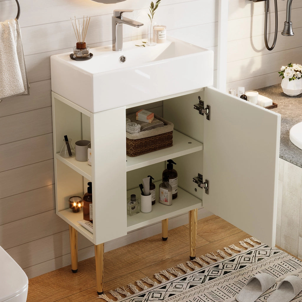 Mobile Sottolavabo per Bagno ¨C Minimal ¨C Bianco 55cm