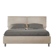 Letto matrimoniale senza rete imbottito 160x190 microfibra sabbia Sleeper