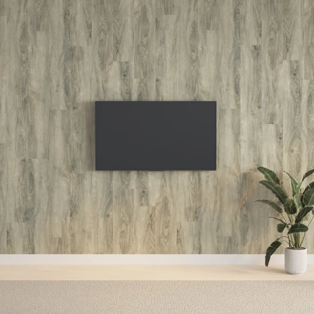 Pannelli da Parete Effetto Legno Grigio PVC 2,06 m² 351818