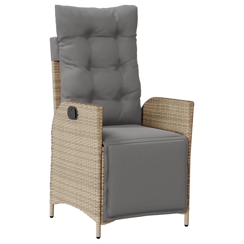 Set Pranzo da Giardino 3 pz con Cuscini Beige Misto Polyrattan 3213448