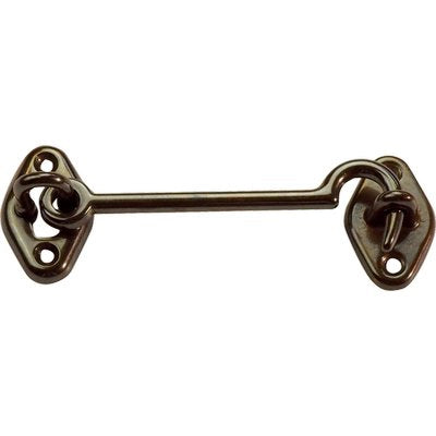 FERMAPERSIANE A GANCIO - OTTONE BRONZATO + PIASTRINA MM  80- 5 pezzi
