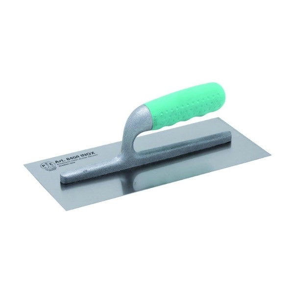 FRATTONE IN ACCIAIO INOX SALDATO RETTANGOLARE MANICO SINTESI 280X120 mm PAVAN 