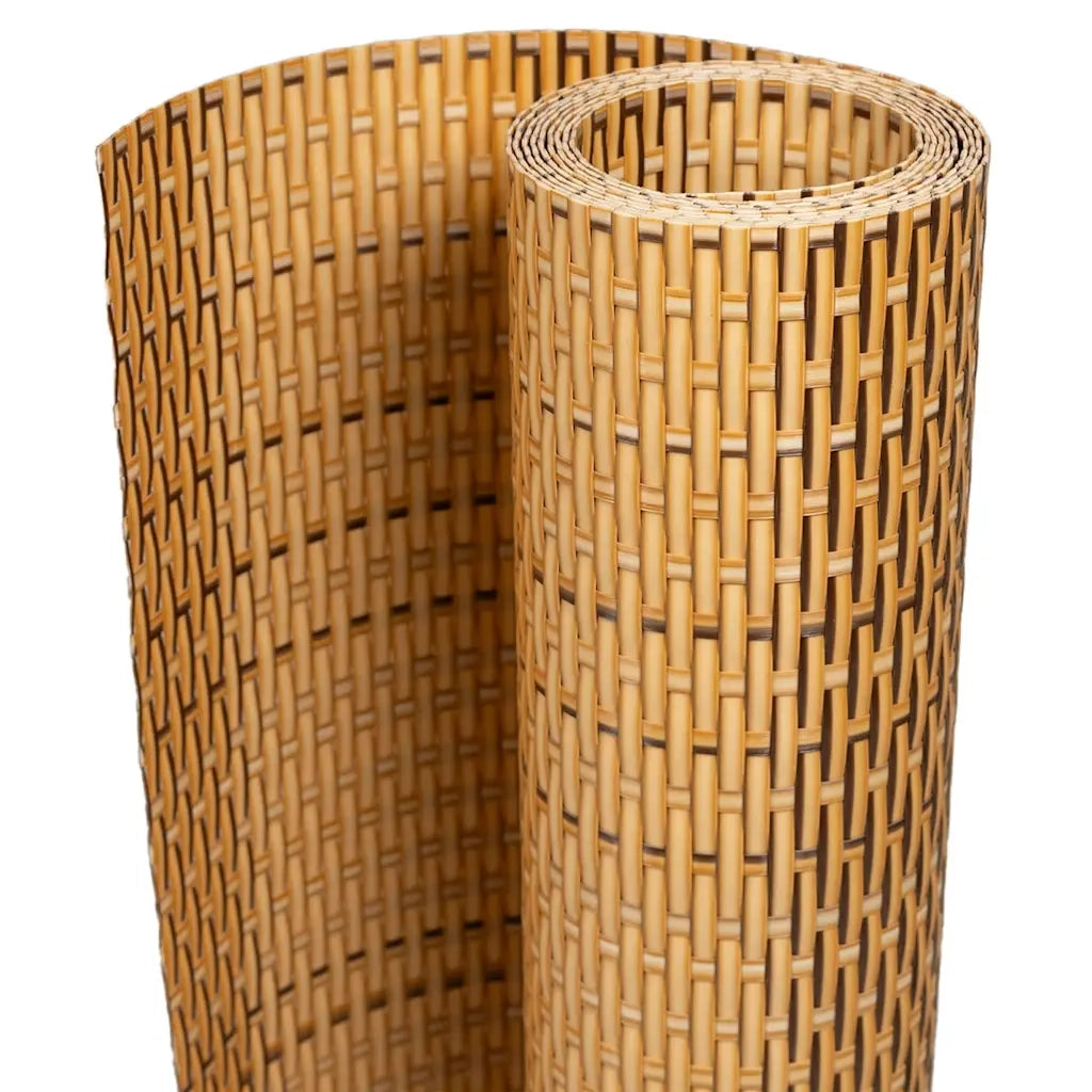 Paravento da Balcone Marrone Chiaro 1000x90 cm in Polyrattan 156278