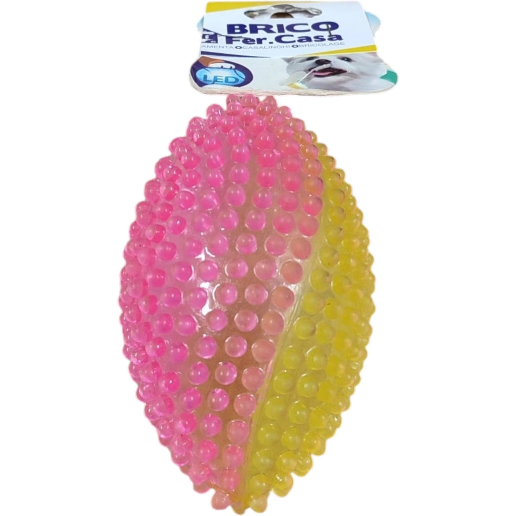 GIOCO PER CANI PALLINA DA RUGBY CON LUCI LED