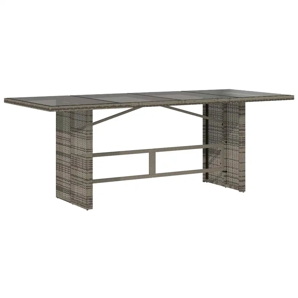 Set da Pranzo per Giardino con cuscino 7 pcs Grigio polyrattan 3261625