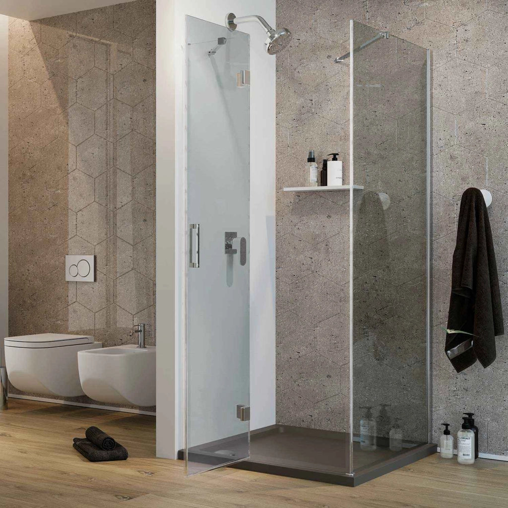 Box Doccia 100x60 CM H190 Trasparente con Easyclean mod. Flip Anta + Fisso