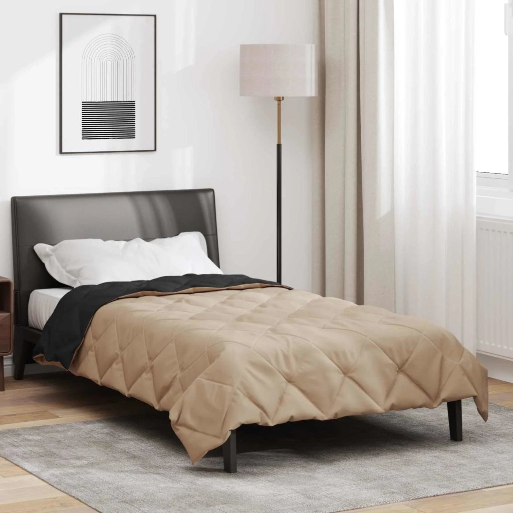 Piumone Completo Annuale Nero e Talpa 140 x 200 cm Microfibra 42025609