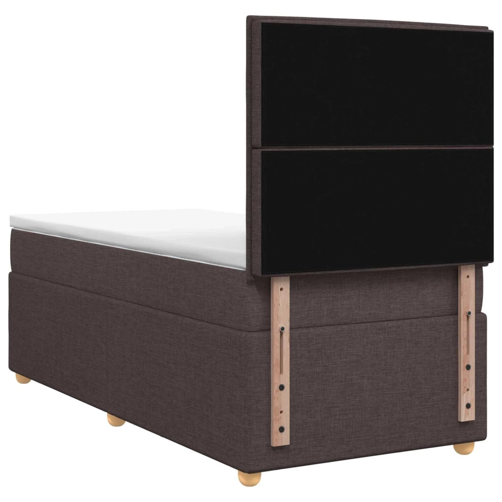 Letto box spring con materasso Marrone Scuro 80 x 200 cm 3453749