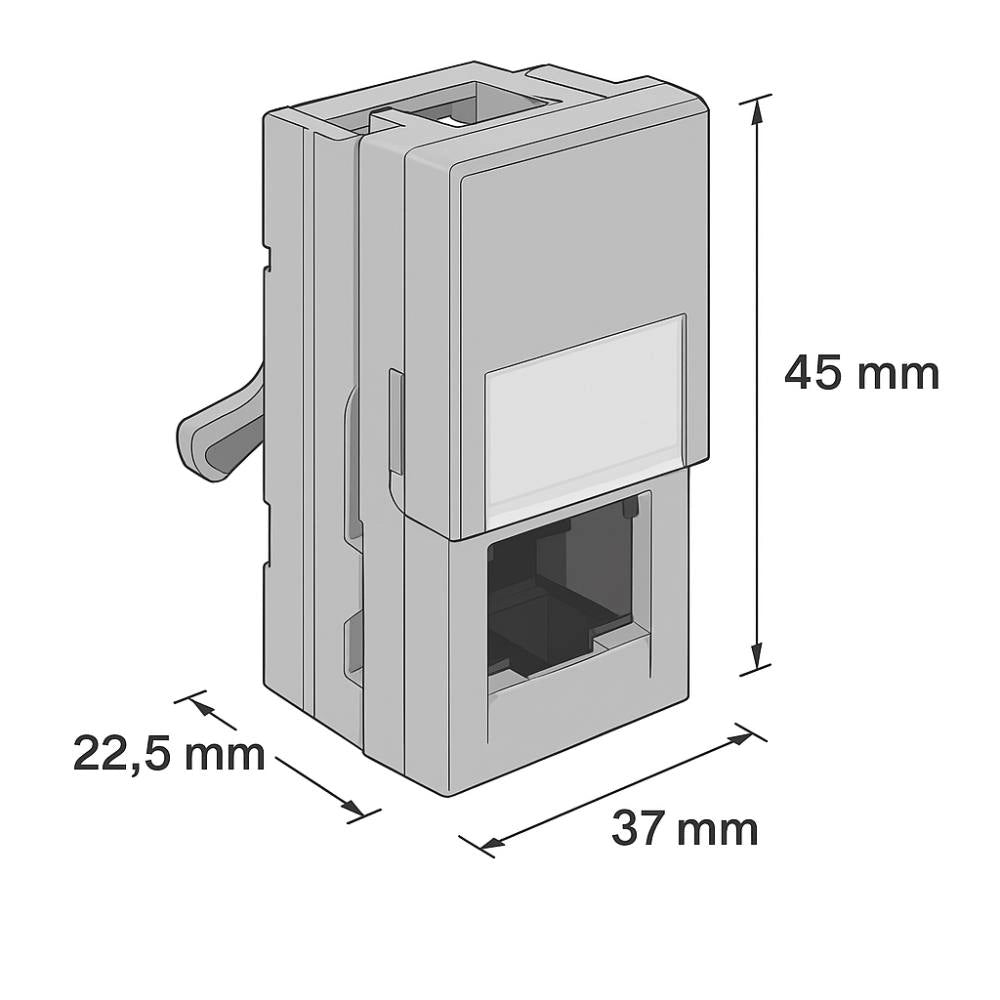 Bticino living now connettore rj45 categoria 5e utp 1 modulo toolless *** colore nero, confezione 1