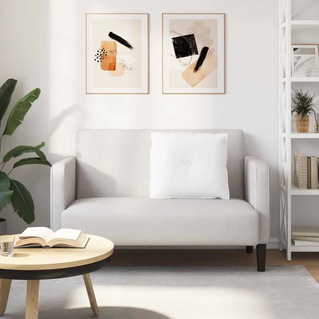 Cuscino per Schiena Bianco 60 x 19 x 50 cm Tessuto 42014669