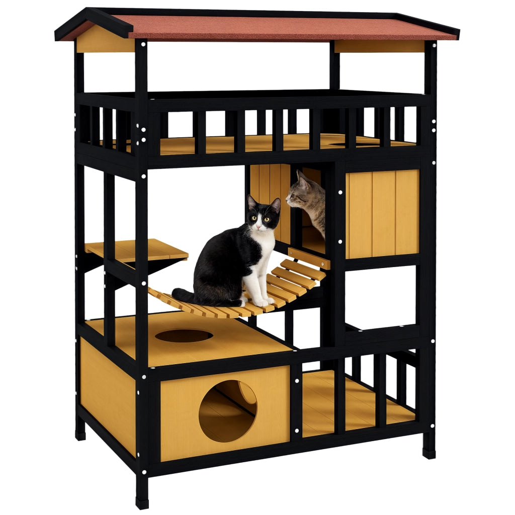 Casa per Gatti con Piattaforme e Ponte ¨C Xylo ¨C Legno, per 2 Gatti