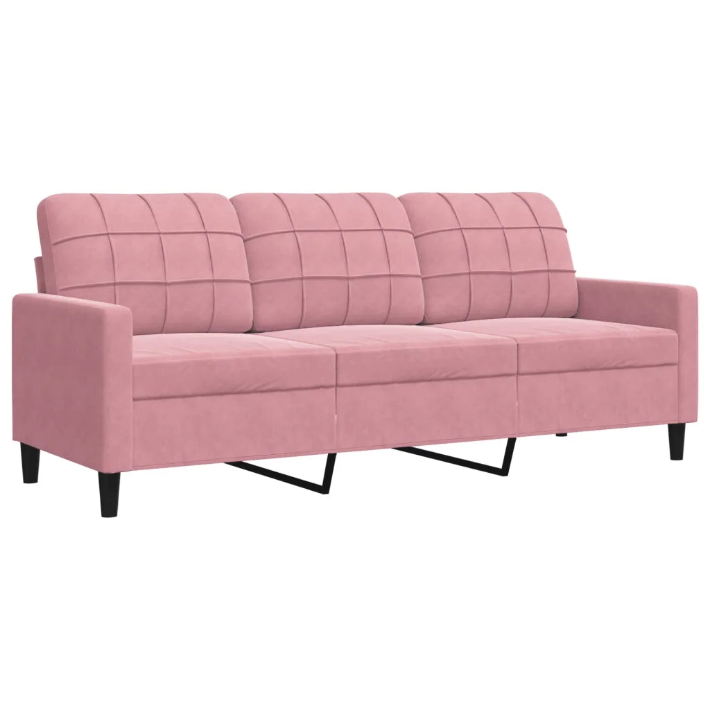 Set di Divani 4 pz con Cuscini e Rinforzi rosa in Velluto 3278384