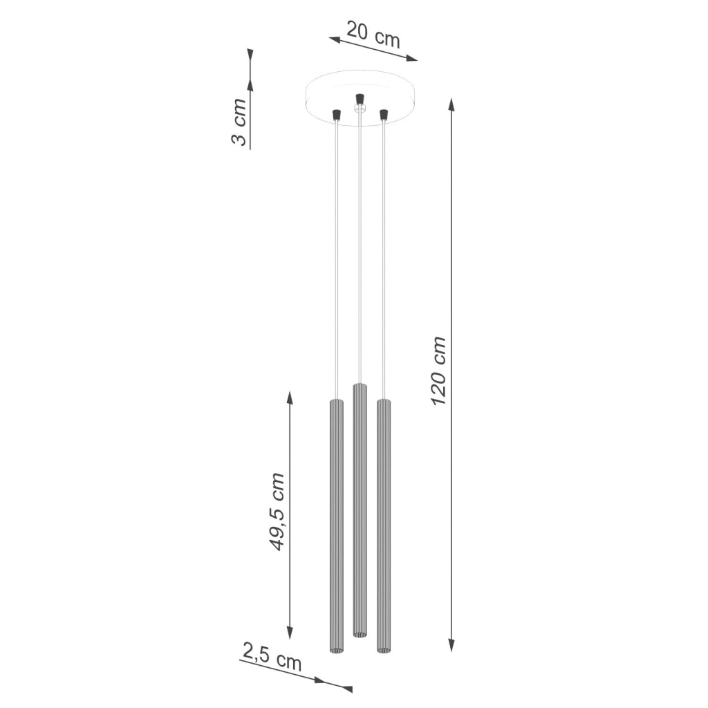 Lampada a sospensione ARCHE 3P beige