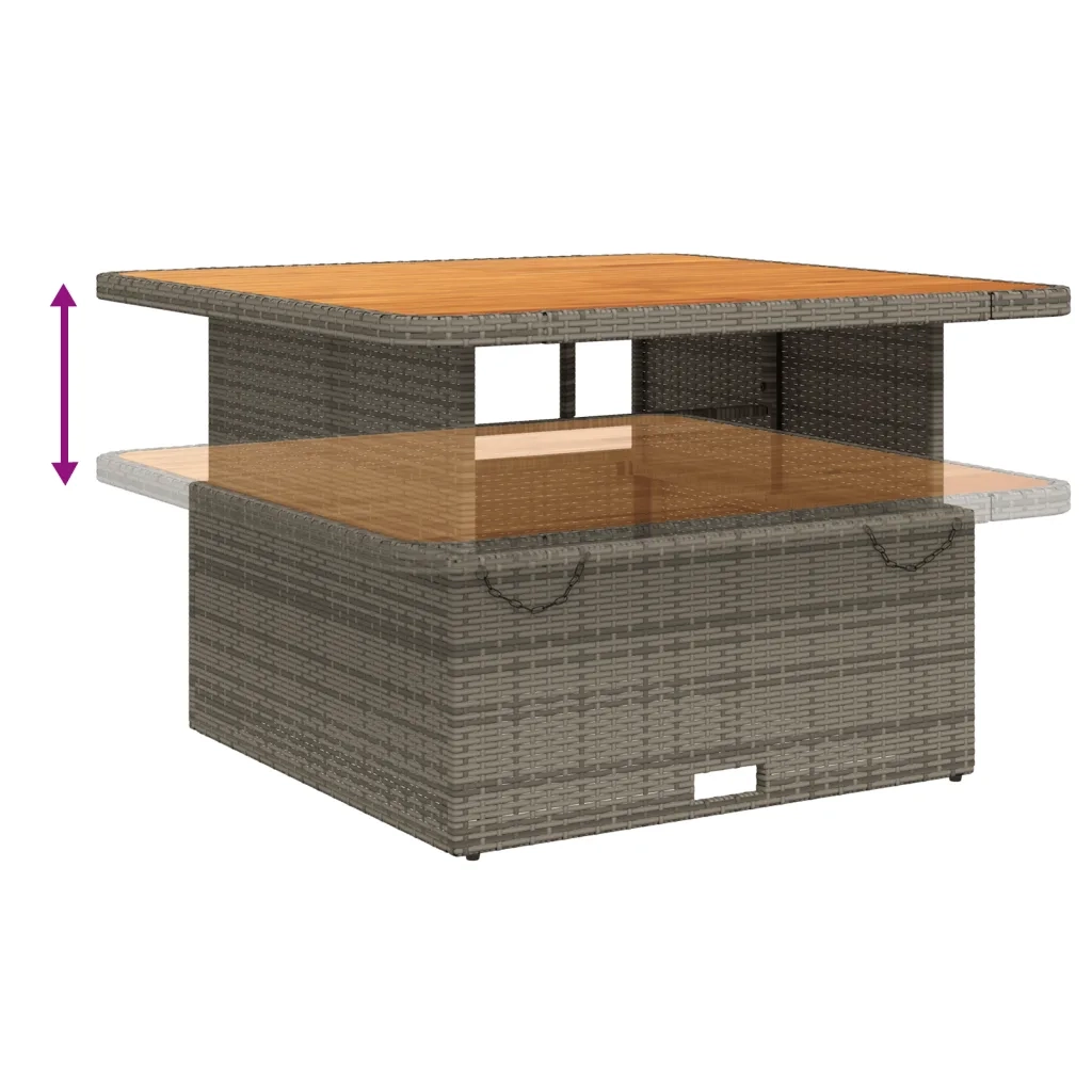 Set da Pranzo da Giardino 2 pz con Cuscini in Polyrattan Grigio 3277463