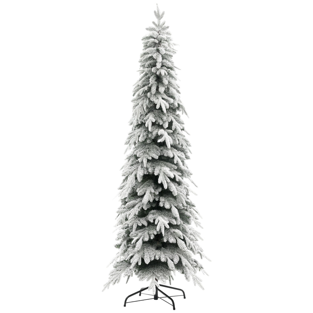 Weihnachtsbaum künstlich 210 cm Christbaum wie echt mit 800 dichten Zweigen, Kunstschnee, Auto-Öffnung