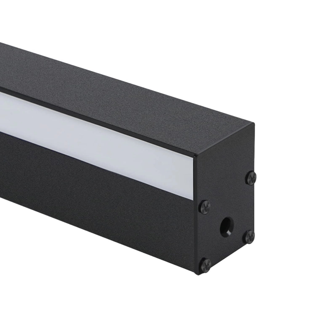 ZMH Applique da parete a LED moderna nera da 100cm per interni per corridoio e camera da letto
