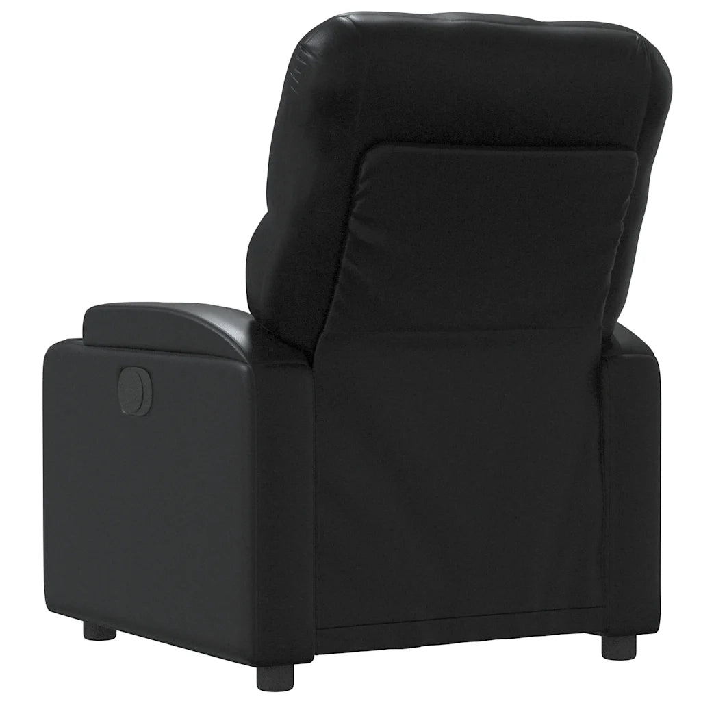 Poltrona Massaggiante Reclinabile Nera in Similpelle 372510