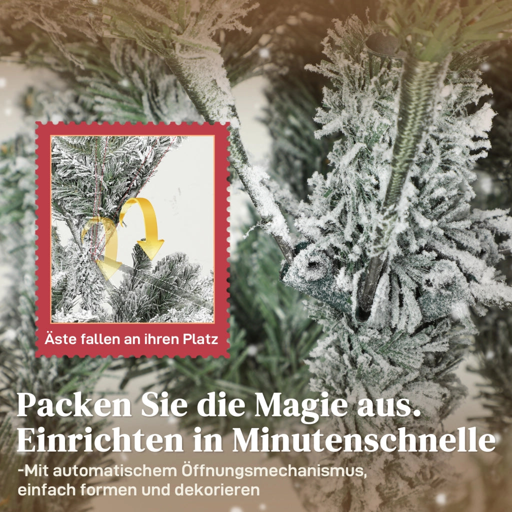 Albero di Natale Artificiale 150cm con Neve ¨C Minimal ¨C 1162 Rami Grigio