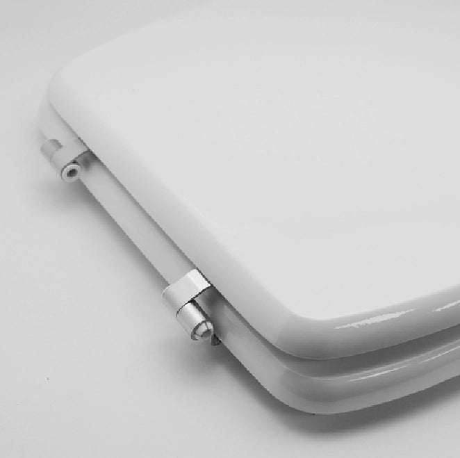 Sedile WC per disabili universale Matteo bianco in MDF con cerniere regolabili passanti DH