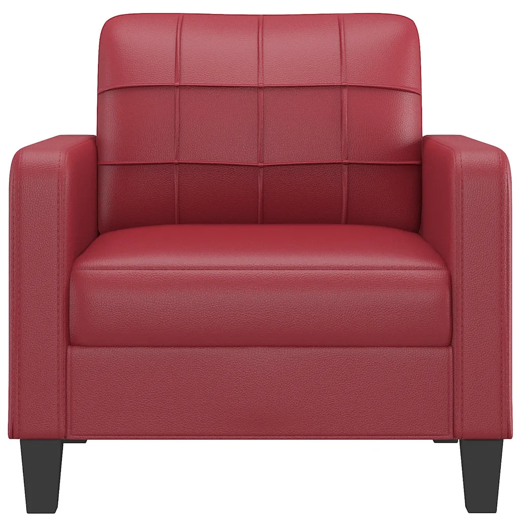 Poltrona Rosso Vino 60 cm in Similpelle 359110