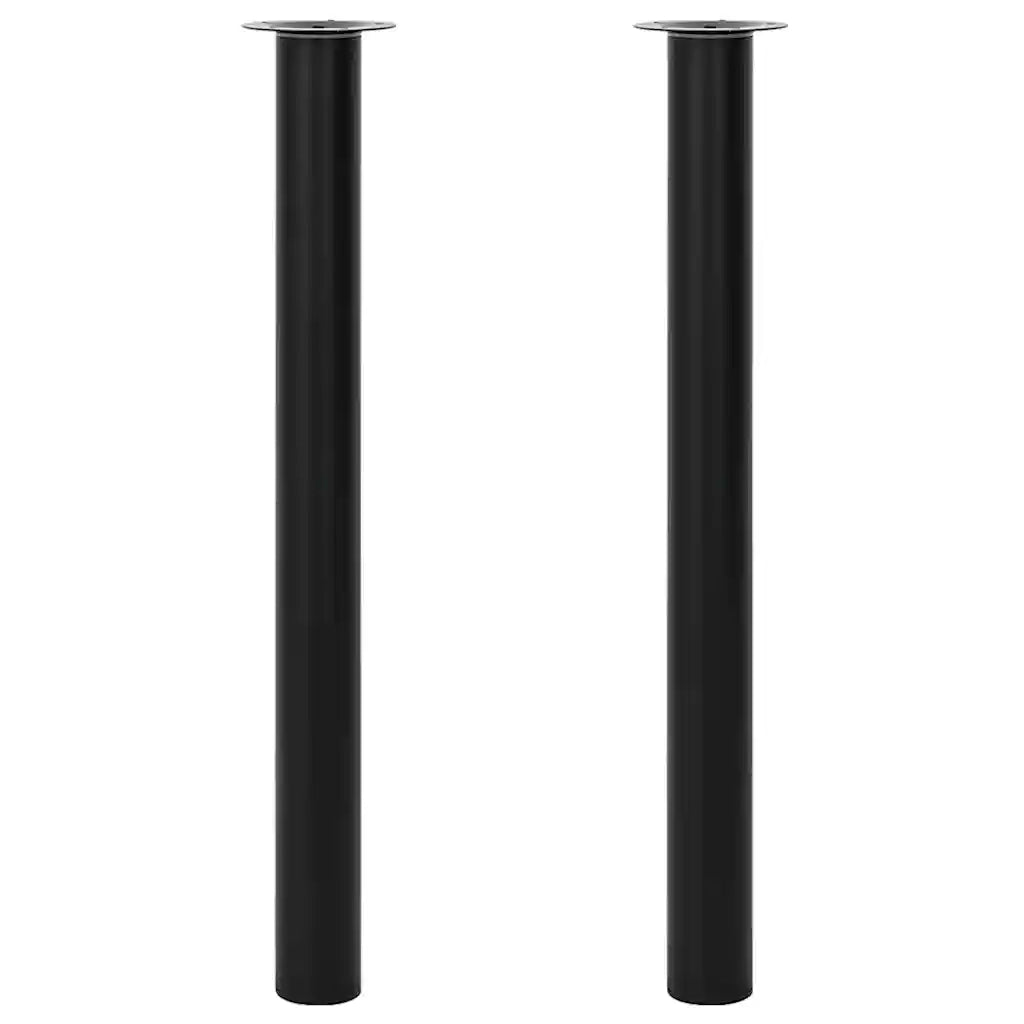 Gambe Telescopiche per Tavolo 2 pz Nere 710 mm-1100 mm 242153