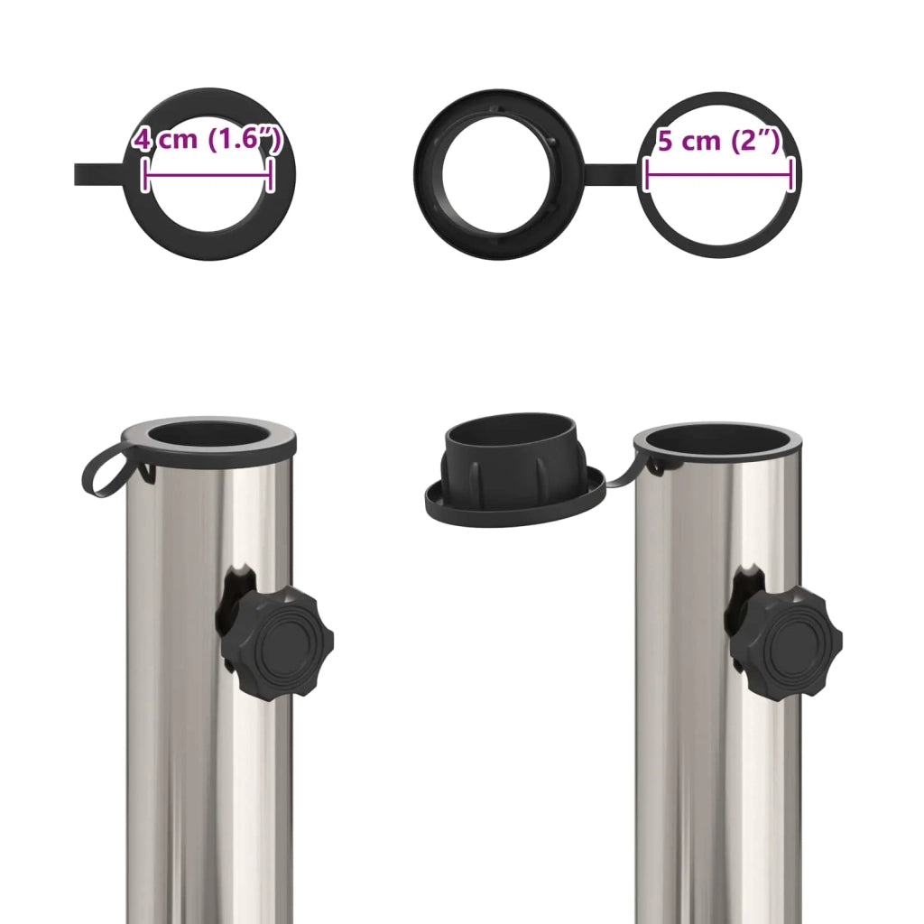 Base per parasole per palo da 40-50 mm 26.75 kg Nero 42034376