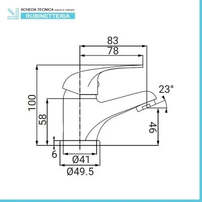 Set miscelatori lavabo bidet e vasca Italia in ottone cromo