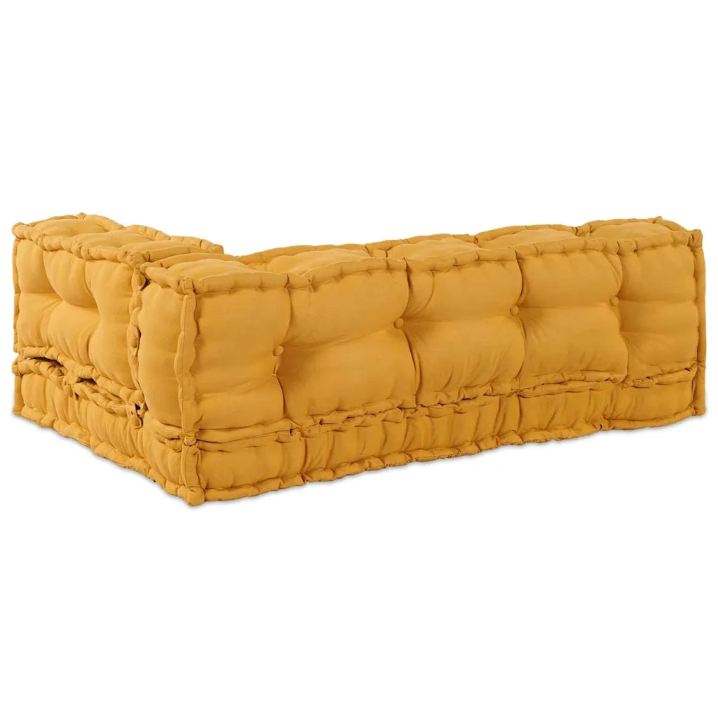 Cuscino per Divano Pallet 3 pz Tessuto Giallo 120 x 80 x 38 cm 4019092