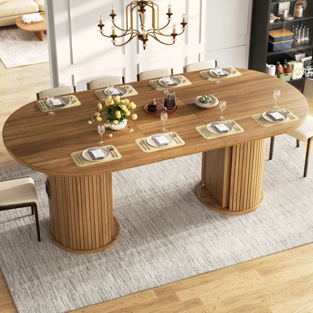 Tavolo allungabile con vano nascosto e struttura interna in metallo MDF marrone scuro 150–190 × 80 × 75 cm