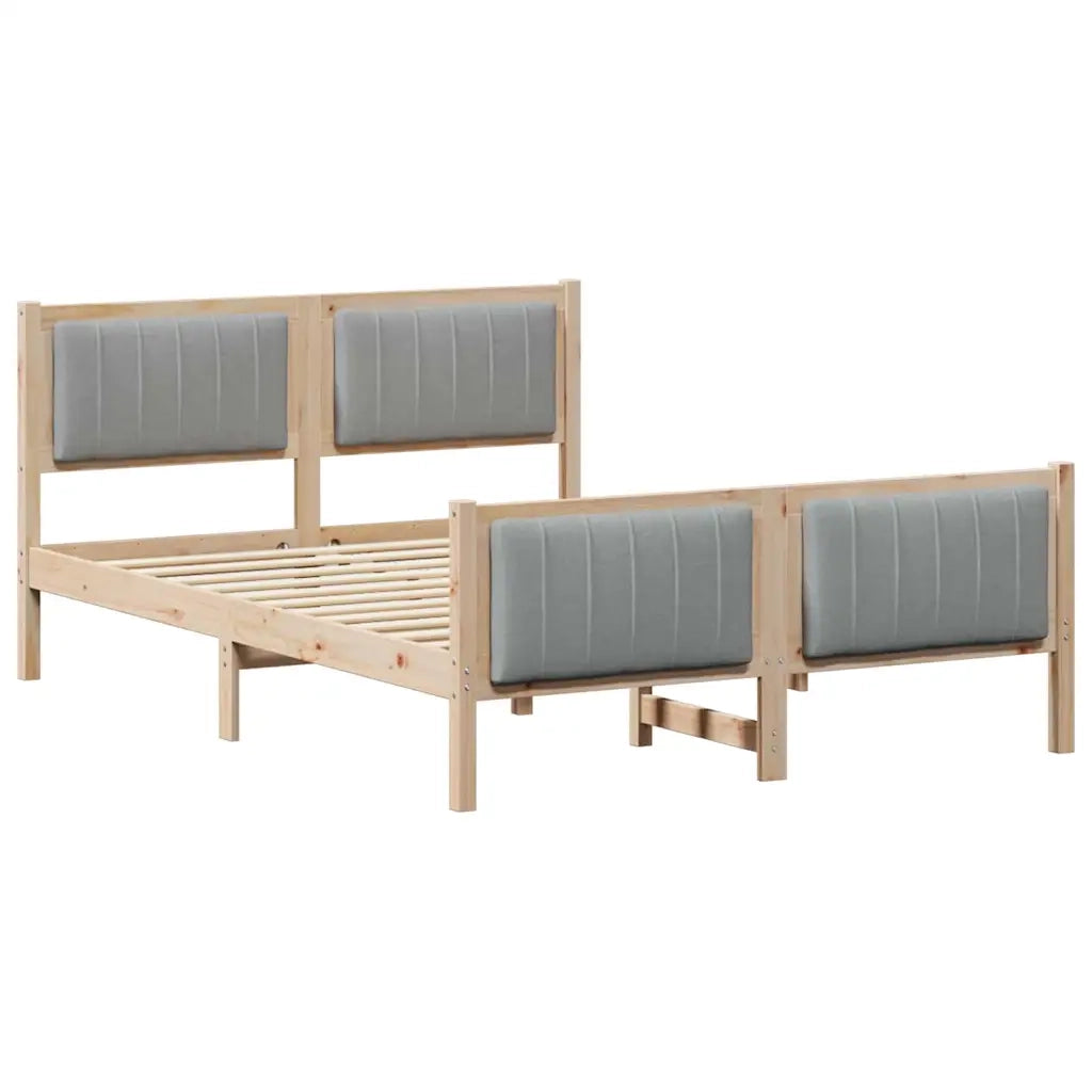 Struttura del Letto Marrone e grigio chiaro 140 x 190 cm