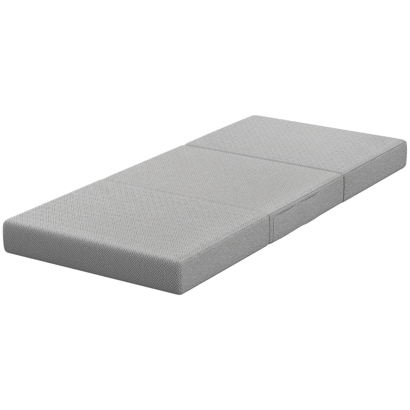 Materasso pieghevole in schiuma bianco 200x90 cm