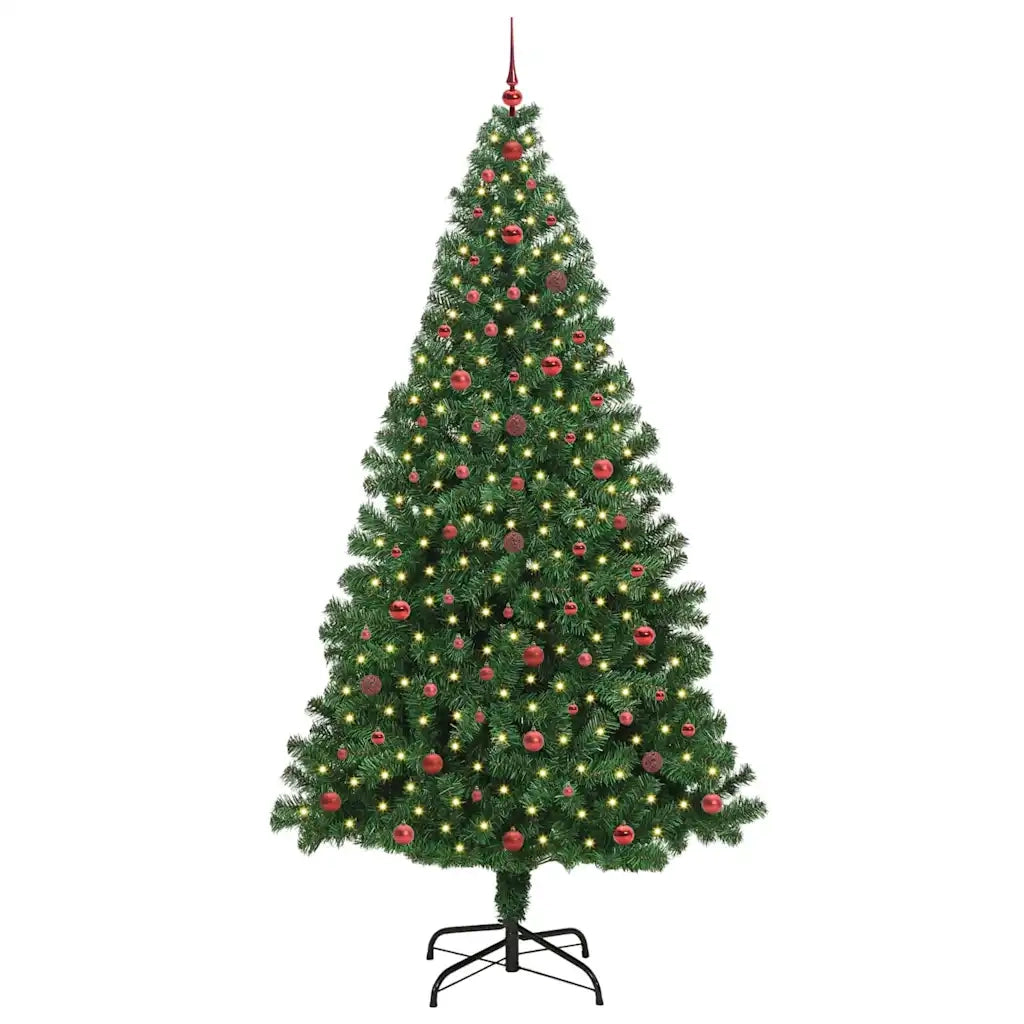 Albero di Natale artificiale con 300 LED Verde 240 cm