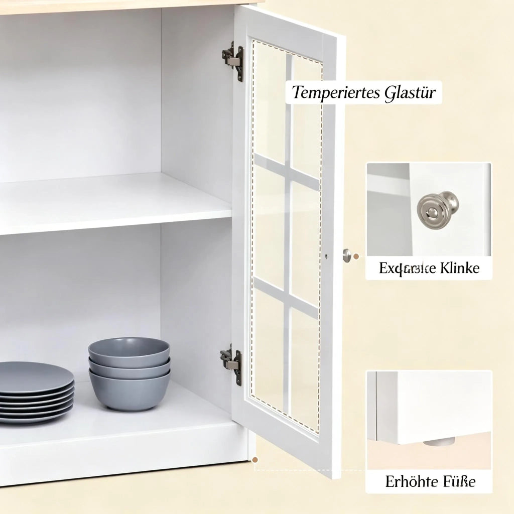 Armadio alto da dispensa, mobile contenitore per cucina
