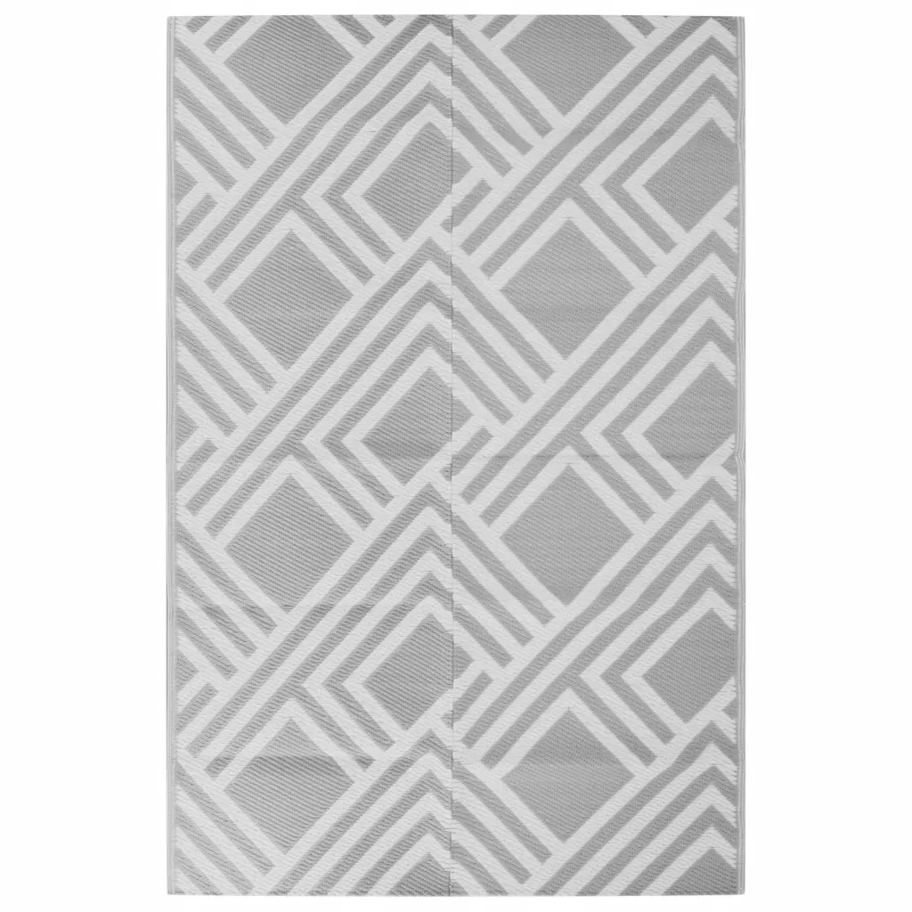 Tappeto da Esterni ARAKIL Grigio 190x290 cm in PP 368564