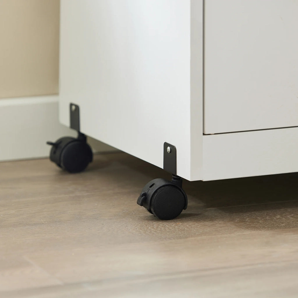 Mobile microonde Credenza cucina con route, bianco, FSB12-W