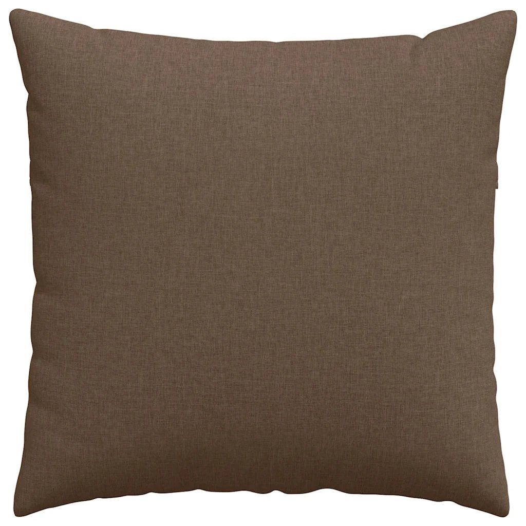 Cuscini da Divano 2 pz | Cuscini per sedie Marrone 80 x 80 cm Tessuto