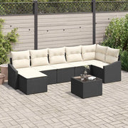 Set Divano da Giardino 8 pcs Marrone e Crema polyrattan 3355486