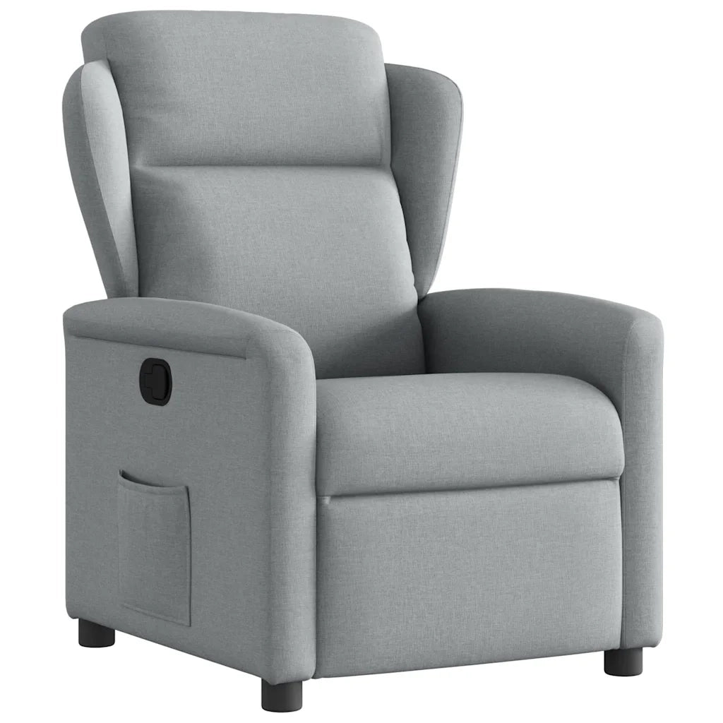 Poltrona Reclinabile in Tessuto Grigio Chiaro 4015576