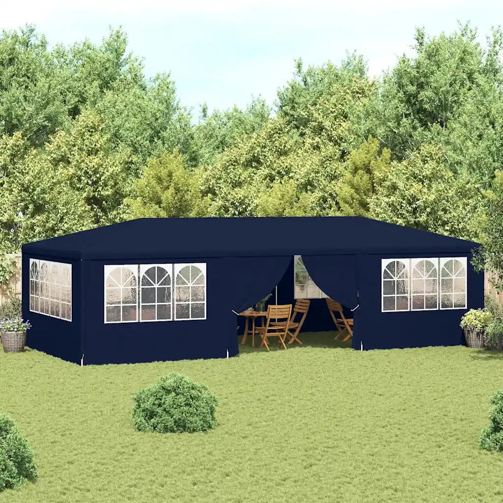 Gazebo Professionale con Pareti 4x9 m Blu 90 g/m² 48530