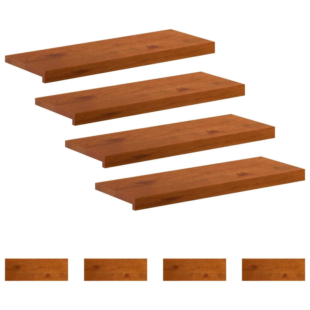 Gradini per Scale 8 pz 70 x 30 x 2 cm Marrone 3449375
