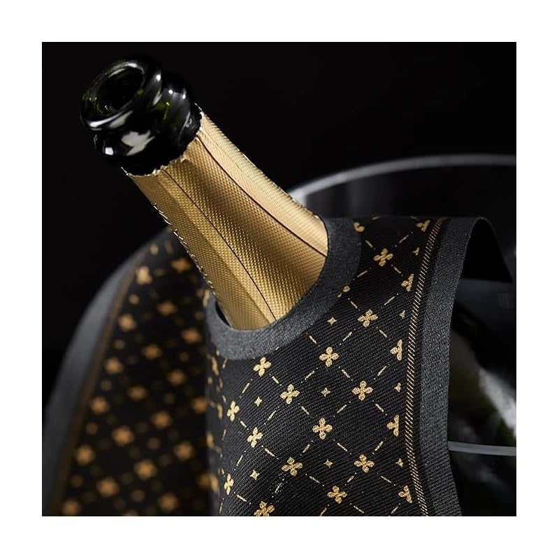 Secchiello per champagne trasparente da 7,5 litri con maniglie + 2 strofinacci