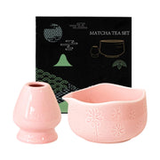 Set per il matcha, composto da ciotola, supporto per il frustino e versatore, 2 pezzi