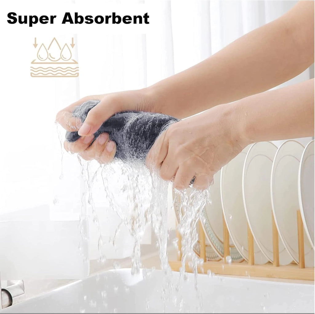 Set di 6 strofinacci da cucina in cotone al 100%, dimensioni 33x33 cm, colore blu