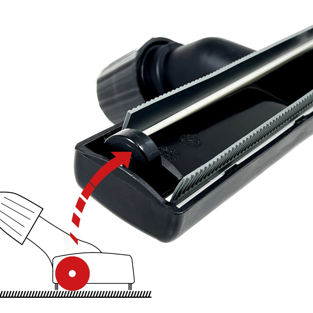 Aspiralavapavimenti, universale, da 30 a 38 mm, larghezza 360 mm, con rulli