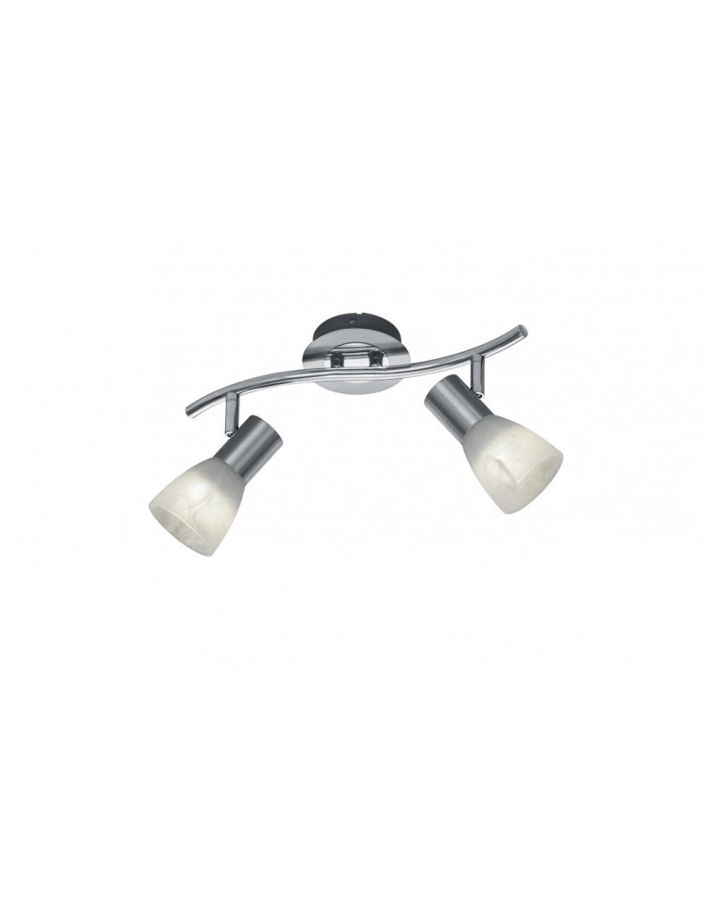 Faretto da Soffitto 2 Spot E14 Orientabili Levisto Nichel Trio Lighting